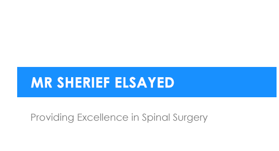 Mr Sherief Elsayed, Consultant Spine Surgeon